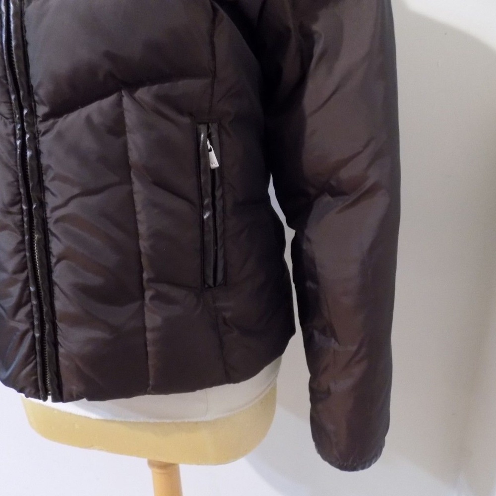 MICHAEL by MICHAEL KORS Dark Brown Puff Coat, Med - Picture 3 of 4